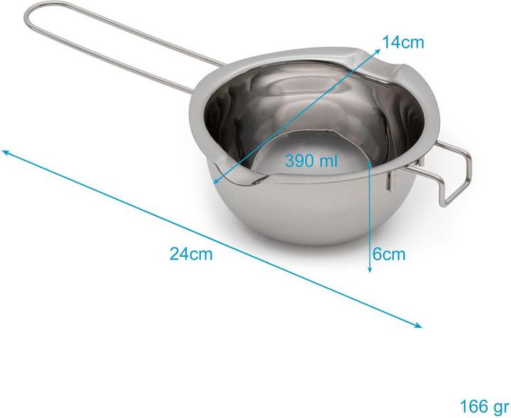 Image du produit Intirilife Pot de fusion avec bec verseur et poignée (6 cm, Métal)