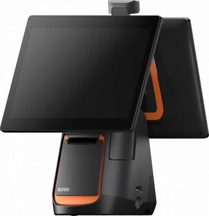 Image du produit Sunmi T2s, 39.6cm (15.6"), VFD, Android, noir, orange POS system, retail, touchscreen, capacitive,...