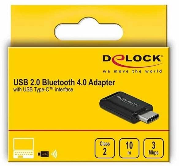 Produktbild Delock USB-Bluetooth-Adapter 61003, V4.0, USB Typ-C (Sender & Empfänger)