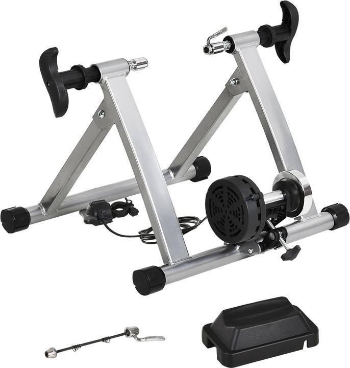 Immagine prodotto Homcom Rollentrainer Stahl Silber