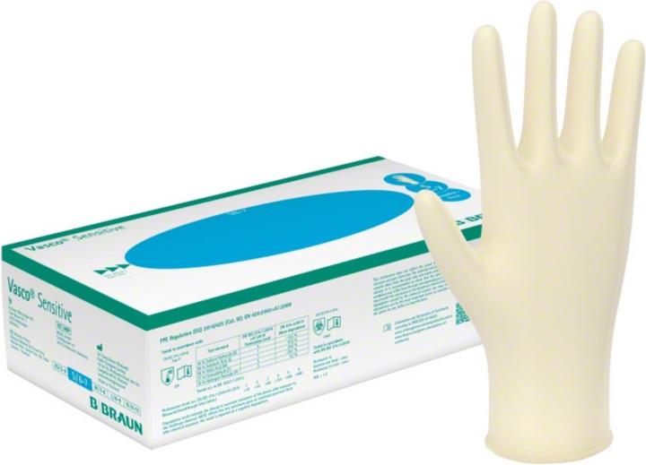 Produktbild B.Braun Sensitive Latexhandschuhe XS (100 Stk) (XS)