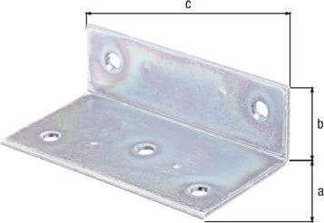 Immagine prodotto Alberts Staffa grandangolare 40 x 25 x 75 mm, zincata gialla (Grandangolo, 50 pz.)