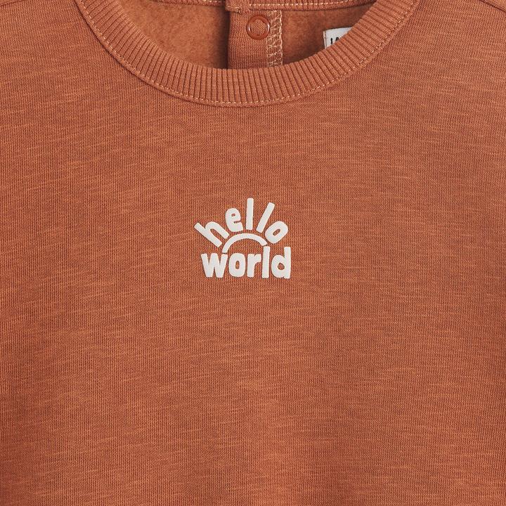 Actual product image La Redoute Collections Sweatshirt with round neck and press stud placket (60)