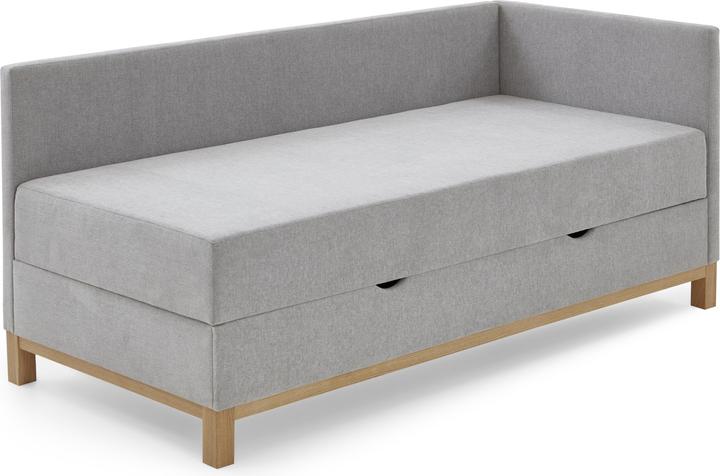 Produktbild Meise Möbel Santos Studioliege inkl. Bettkasten und Taschenfederkern Matratze Stoff Thor (90 x 200 cm)