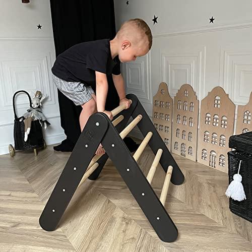 Produktbild Activity Board Kletter-Dreieckshaus mit faltbarem 59x61cm Indoor-Klettergerüst für Kleinkinderzimmer, Leinen