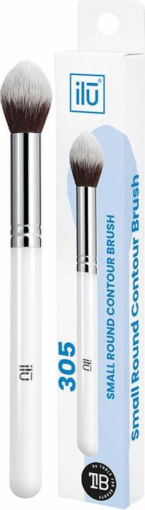 Tools for Beauty T4B ILU 300 serie Kabuki Rougepinsel, Konturenpinsel, Puderpinsel Weiss Schminkpinsel (305) (Rouge)