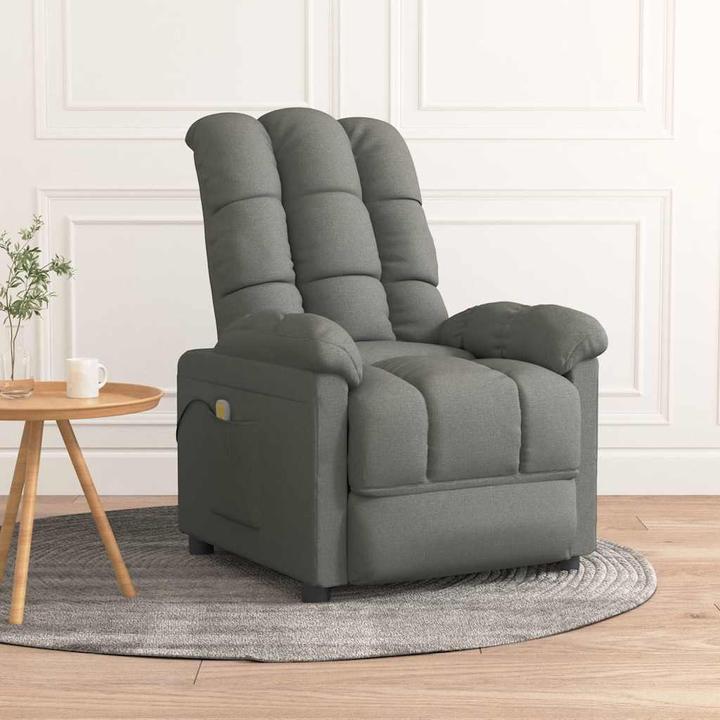 Produktbild VidaXL Massagesessel Fernsehsessel Relaxsessel Liegesessel Dunkelgrau Stoff