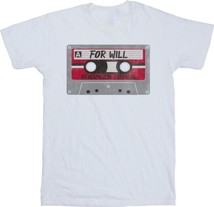 Actual product image Netflix Mens Stranger Things Cassette For Will T-Shirt (3XL)