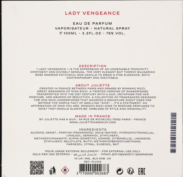 Produktbild Juliette Has a Gun Lady Vengeance (Eau de Parfum, 100 ml)