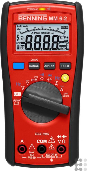 Produktbild Benning Hand-Multimeter digital MM 6-2 (CAT III 1000V, CAT IV 600V)