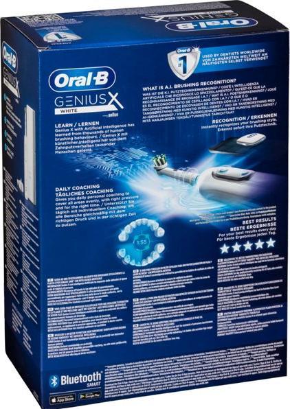 Actual product image Oral-B Genius X Electric Toothbrush White + Traveal case (Oscillating toothbrush)