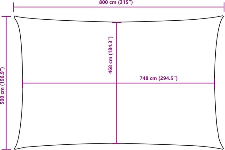 Image du produit VidaXL Voile d'ombrage (500 x 800 cm)