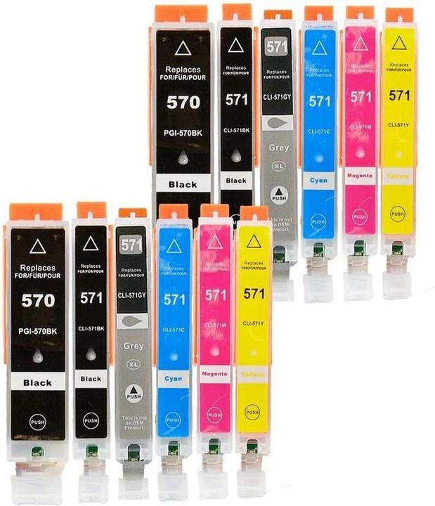 Produktbild Hermex Kompatible Tintenpatrone XL für Canon PIXMA MG7750 (M, Y, GY, PGBK, C, BK)