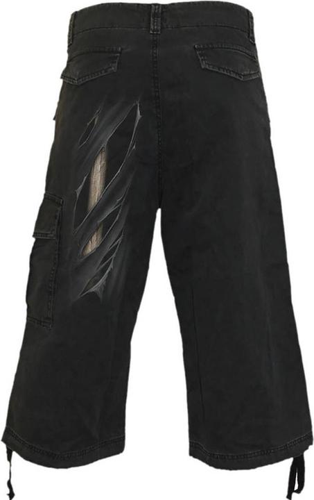 Actual product image Spiral Unisex Adult Bone Rips 3/4 Length Cargo Shorts (M)