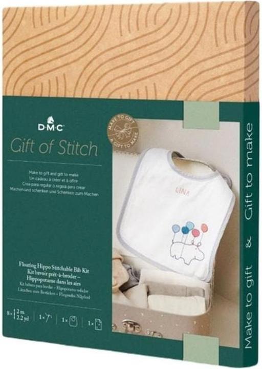 Image du produit DMC Gift of Stitch Kit de broderie Bavoir Hippo