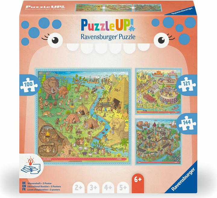 Actual product image Ravensburger Puzzle UP! story by, 12004005 - 3 jigsaw puzzles with 100, 121, 144 pieces to (365 pieces)