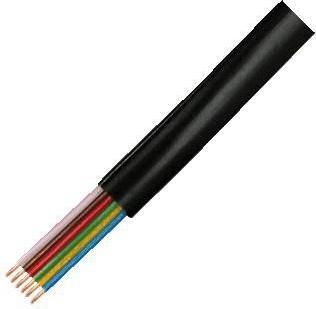 Actual product image LogiLink Telephone cable, 100 m, 6-core, flat, black for indoor use, for assembling telephone flatba