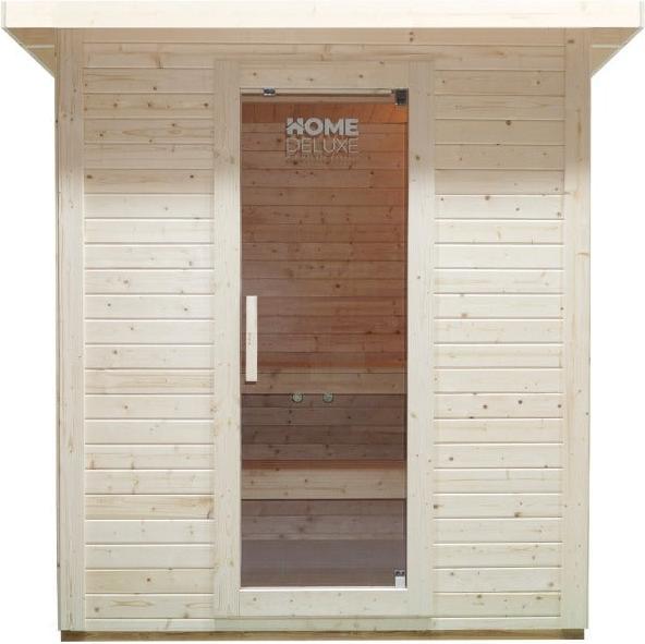 Produktbild Home Deluxe Saunahaus Outdoor MACAH L- 221 x 217 cm für 4 Personen - Sauna mit 6kW Ofen