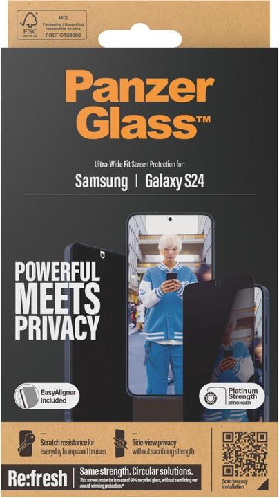 Productafbeelding PanzerGlass Privacy (1 Stuk, Samsung Galaxy S24)