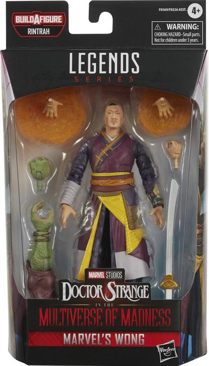 Actual product image Hasbro Legends Series Marvel's Wong Collectible Figure (15 cm), 4 Accessories and 1 Build-A-Figure Element