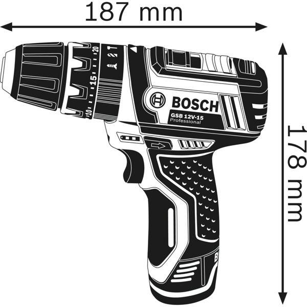 Produktbild Bosch Professional GSB 12V-15 (Akkubetrieb)