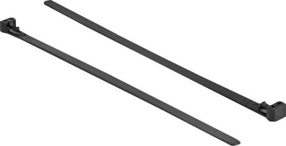 Produktbild Delock Kabelbinder wiederverwendbar hitzebeständig L 200 x B 7,5 mm 100 Stück schwarz (Kunststoffkabelbinder, 200 mm, 100 Stk.)