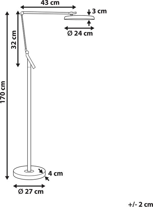 Immagine prodotto Beliani Lampada da terra LED argento CARINA (660 lm)