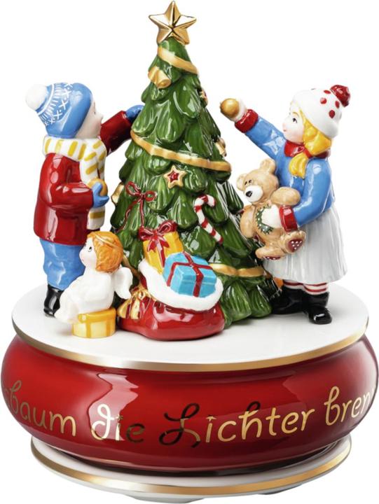 Actual product image Hutschenreuther Music box Christmas carols The lights are burning on the Christmas tree D.14 cm