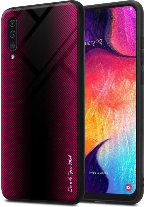 Actual product image Cadorabo TPU Striped Glass Cover (Samsung Galaxy A50s, Samsung Galaxy A30s, Samsung Galaxy A50)