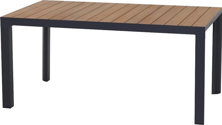 Produktbild Siena Garden Silva Dining Tisch 160x90cm matt anthrazit / Teak FSC (160 cm)