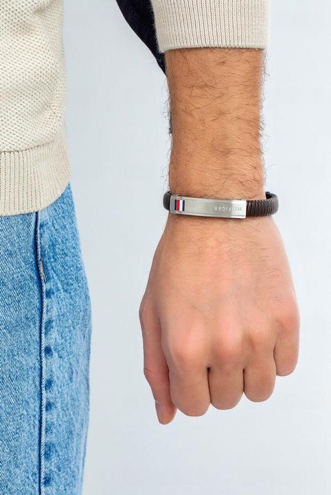 Immagine prodotto Tommy Hilfiger Bracciale piatto intrecciato (19 cm, Cuoio)