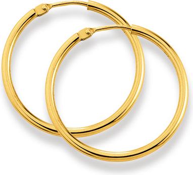 Natsumi Schmuck Creolen Gelbgold 18K/750 Ø 24mm Rund (750/18 K Gelbgold)