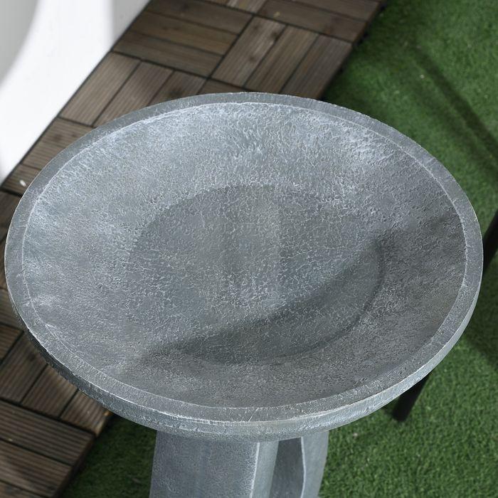 Produktbild Swisshandel24 Vogeltränke, Vogelbad mit Ständer, Stein-Look, Grau