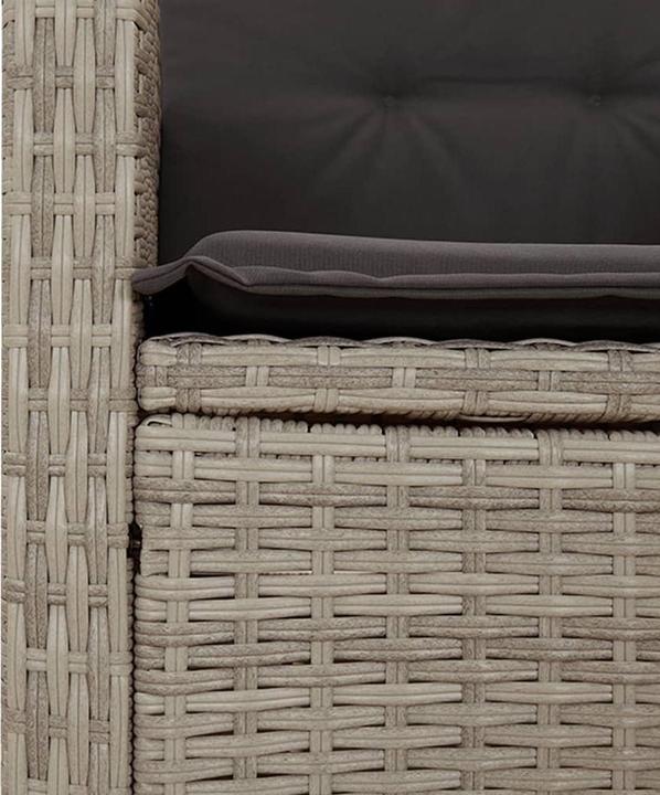 Immagine prodotto VidaXL Mobili da giardino set da pranzo set da giardino gruppo di sedute 7pcs grigio chiaro poly rattan (80 cm)