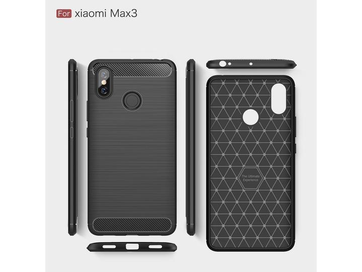Immagine prodotto Screenguard Xiaomi Mi Max 3 Scafo Carbonio Spazzolato Morbido TPU (Mi Max 3)