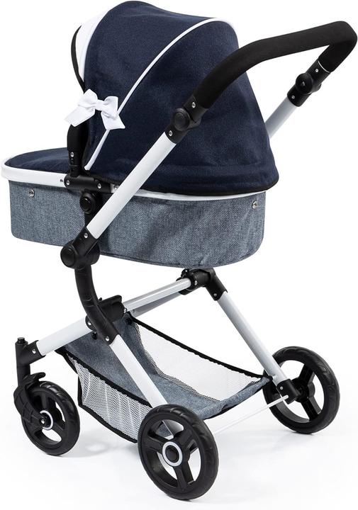 Productafbeelding Bayer Design 18481AB Neo Vario Combi Poppenwagen met Tas, Blauw, Wit
