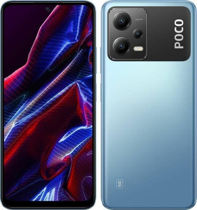 Actual product image Xiaomi Poco X5 (128 GB, Blue, 6.67", Hybrid Dual SIM, 48 Mpx, 5G)