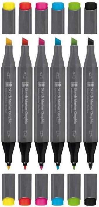 Actual product image Marabu Sketch Graphix Heat permanent marker, 6 pieces (Multicoloured, 1.70 mm, 6 x)
