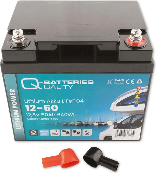 Immagine prodotto Q-Batteries Batteria al litio 12-50 12,8V 50Ah 640Wh LiFePO4 (50000 mAh)