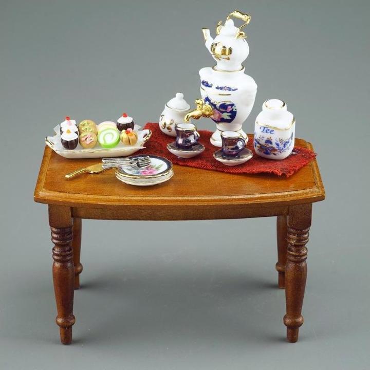 Reutter 001.850/1 - Tavolo Biedermeier "Tea Time", miniatura