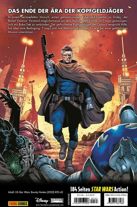 Actual product image Panini Star Wars Comics: Kopfgeldjäger VII - Dunkle Droiden (German, Paolo Villanelli, Ethan Sacks, Davide Tinto, Jethro Morales, Lan Medina, 2024)