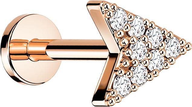 Immagine prodotto Star Piercing Micro Labret a filo interno in oro rosa con cristallo (Acciaio chirurgico 316L, Ottone)