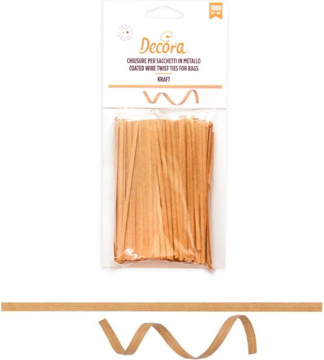 Image du produit Decora Fermetures pour sachets - Kraft (1000 x)