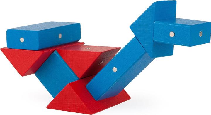 Actual product image Kooglo Magnetic Wooden Blocks Basic Colour