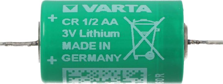 Actual product image Varta Battery CR1/2AA, 6127 with axial solder wire (1 pcs., 1/2 AA, 950 mAh)