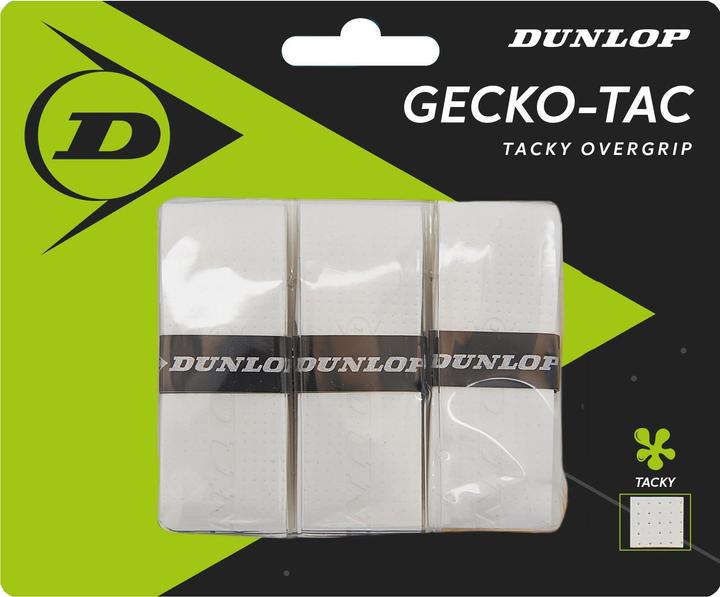 Actual product image Dunlop Rockets top. Winding GECKO-TAC 3 pcs. White