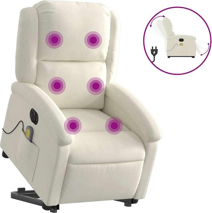 Actual product image VidaXL Massage chair with stand-up aid velvet
