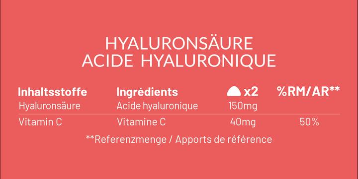 Valeurs nutritives et ingrédients Mium Lab Vitamingummis Hyaluronsäure (42 pièce(s), Gummies, 172 g)