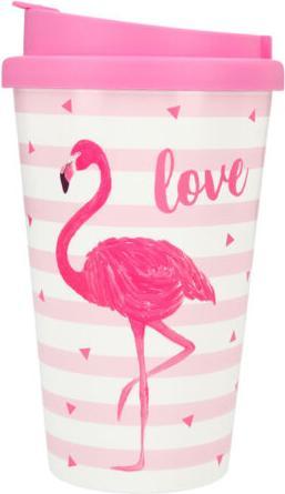 Actual product image Magni To-go mug with flamingo slogan (350 ml)