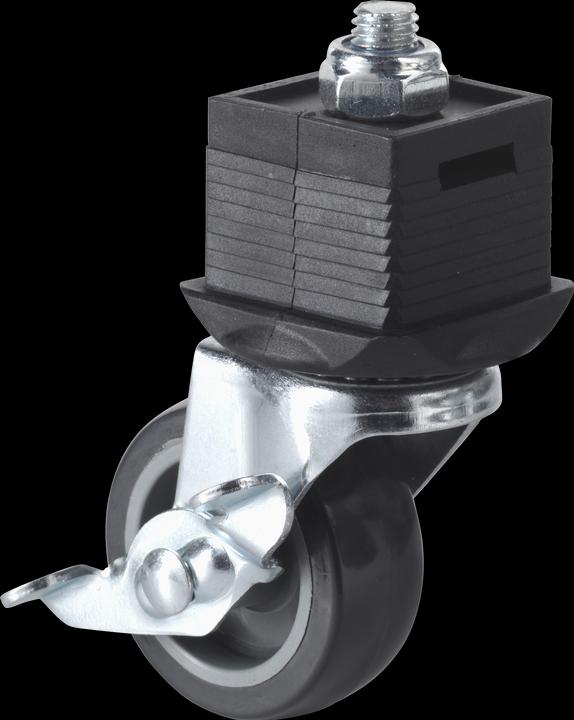 Actual product image wolfcraft Foot with Caster and Brake, Steerable (7.50 cm, 12 cm)